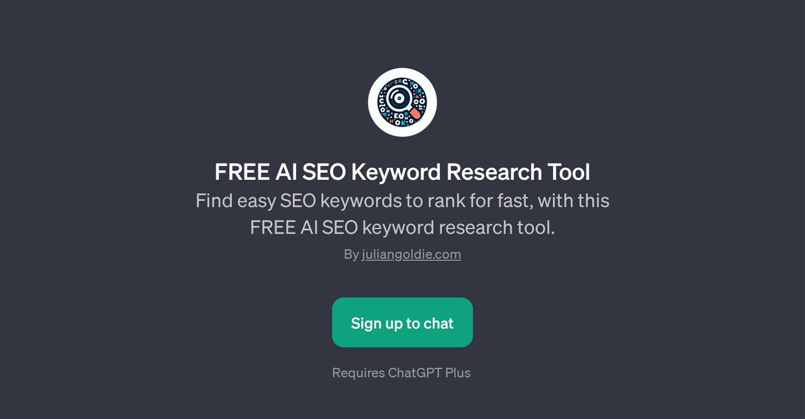 FREE AI SEO Keyword Research Tool website