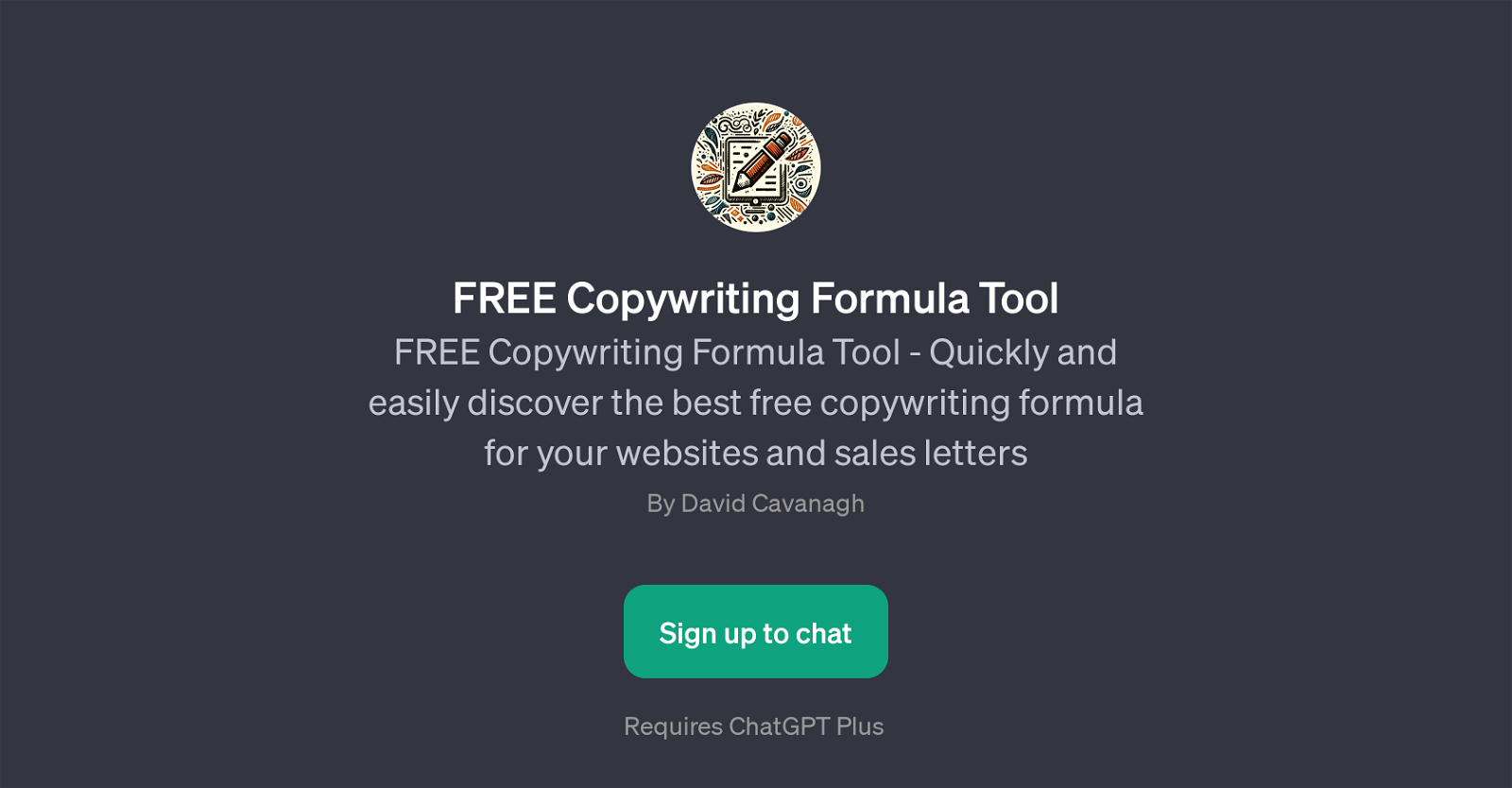 FREE Copywriting Formula Tool website