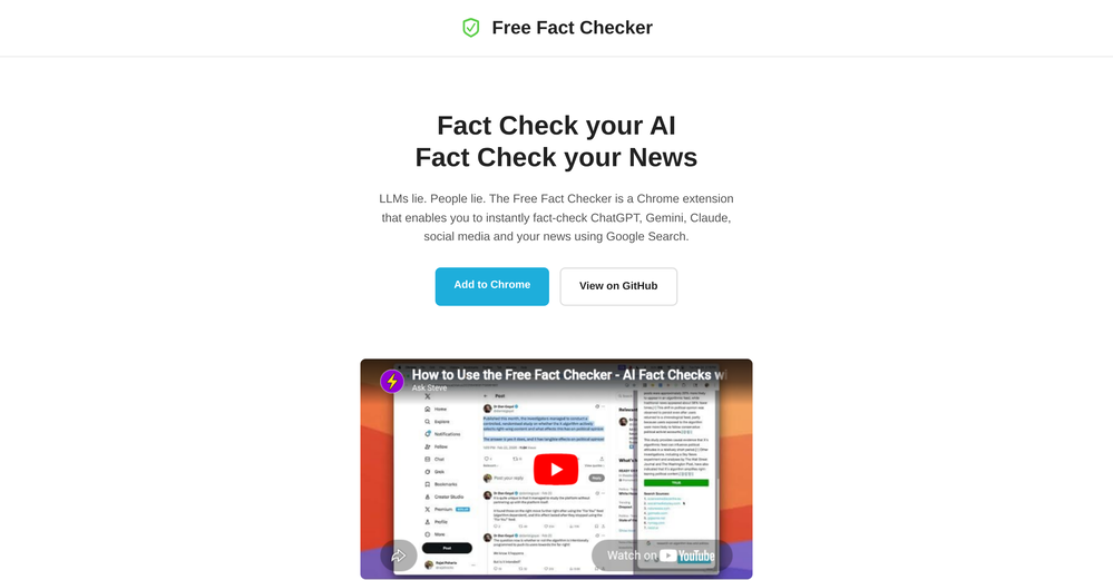 Free Fact Checker website