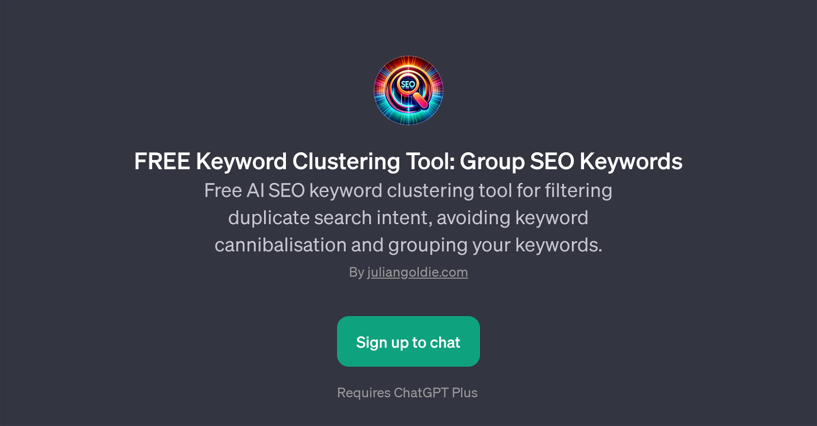FREE Keyword Clustering Tool website