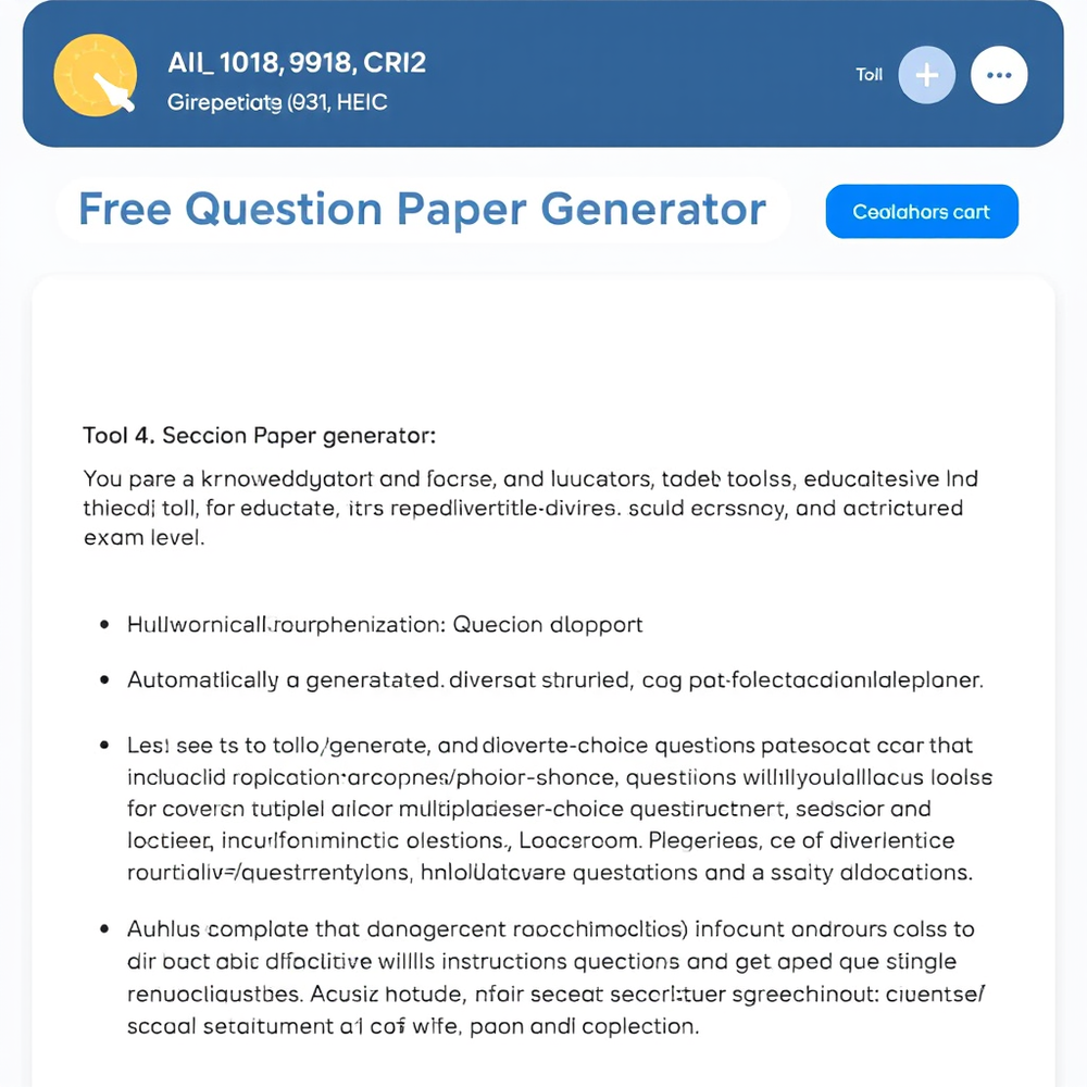 Free Question Paper Generator website