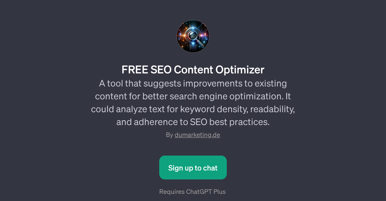 FREE SEO Content Optimizer GPT website