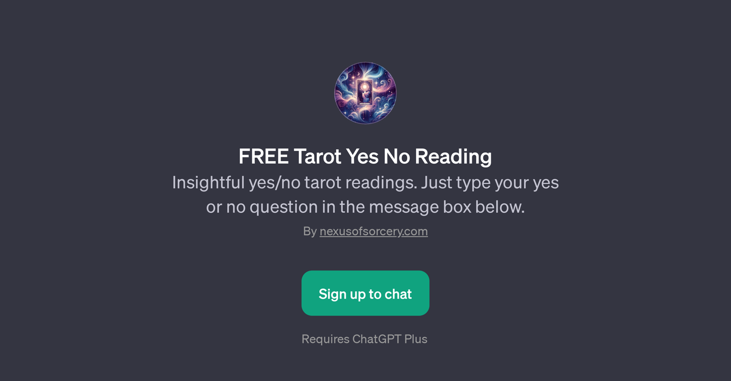 FREE Tarot Yes No Reading GPT website