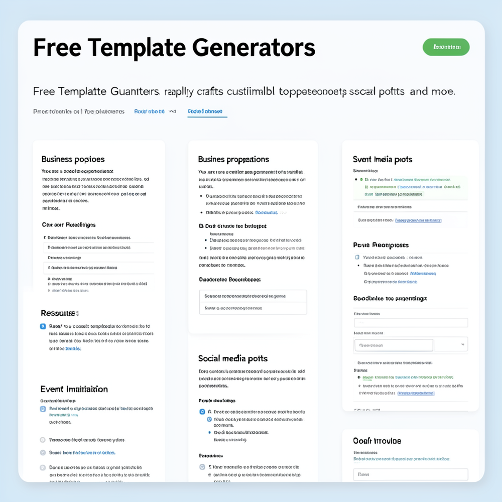 Free Template Generators website