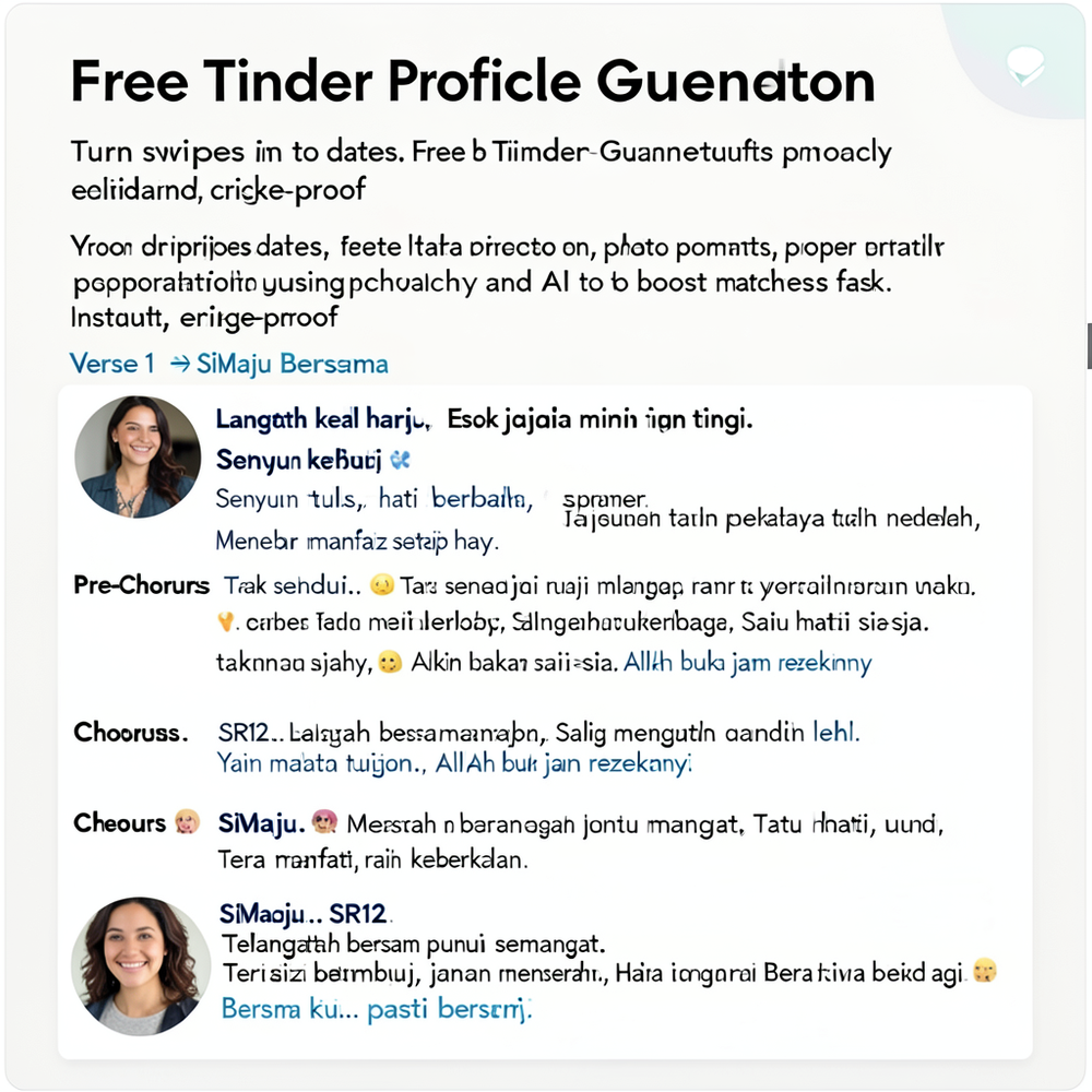 Free Tinder Profile Generator website