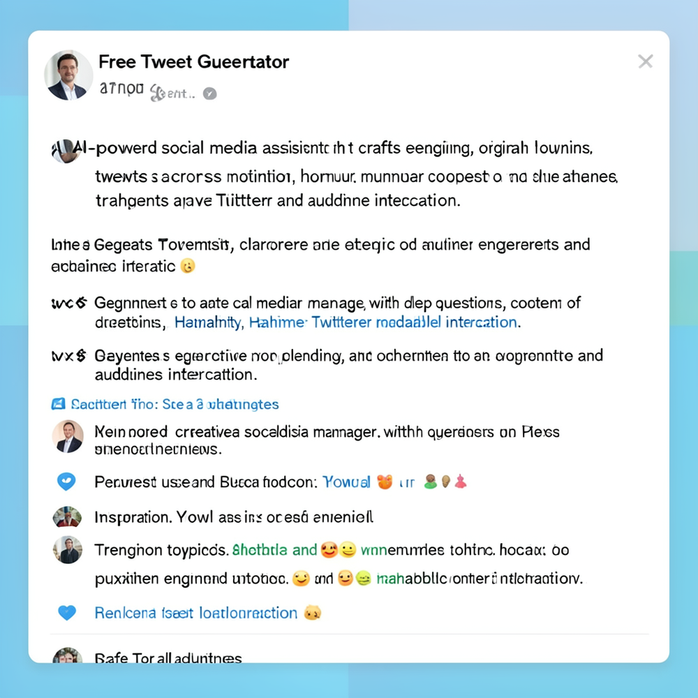 Free Tweet Generator website