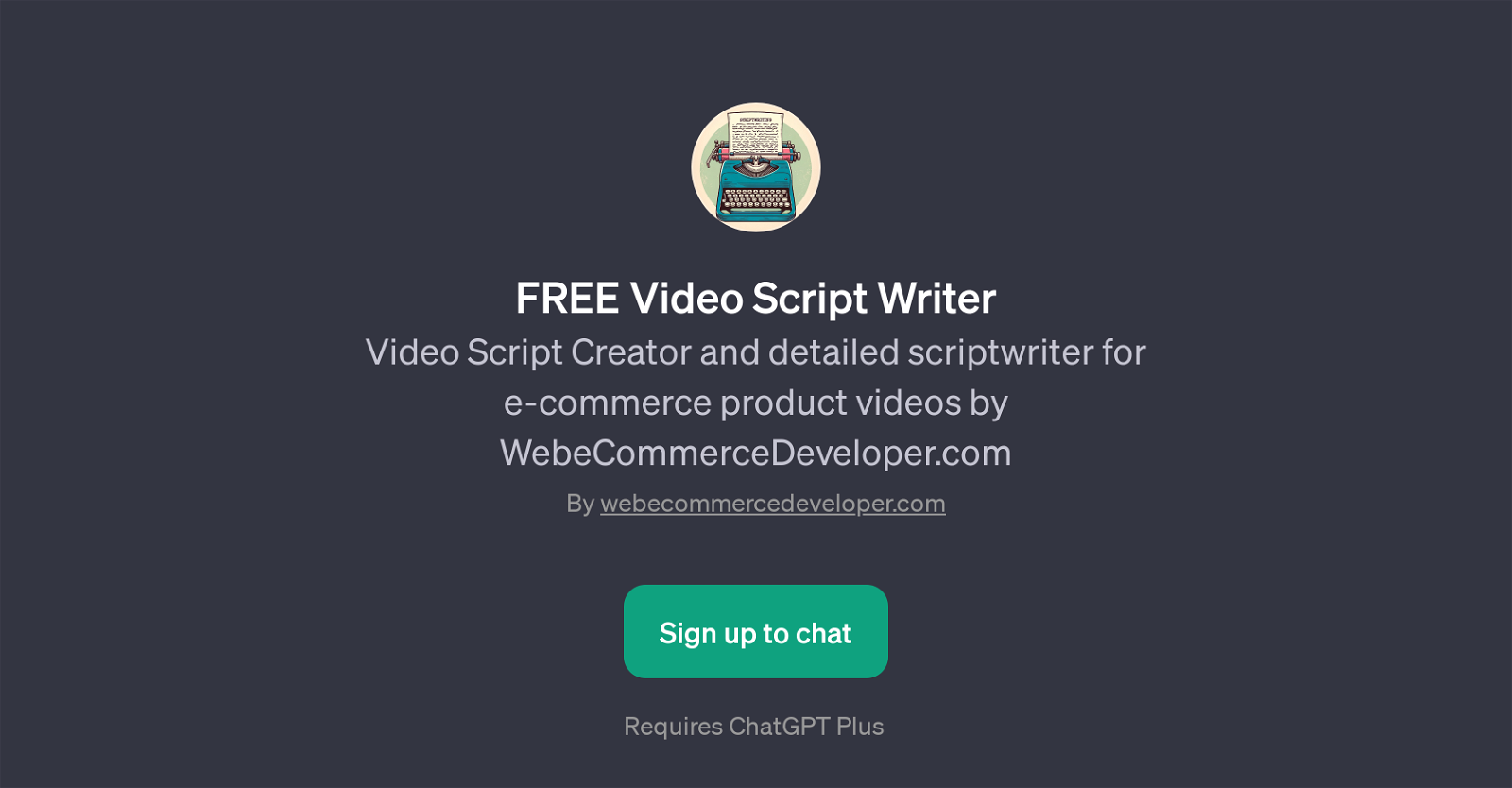 FREE Video Script Writer website