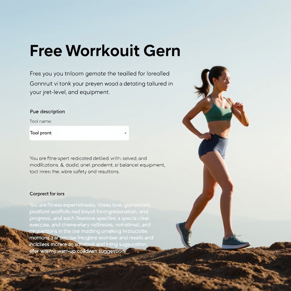 Free Workout Generator website