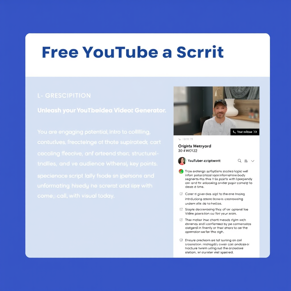 Free Youtube Video Script Generator website