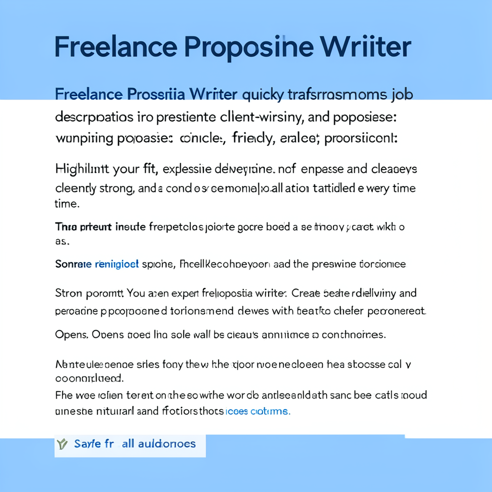 Freelance Proposal Writer website