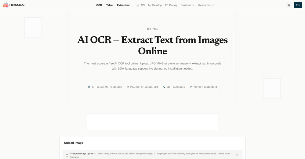 FreeOCR.AI website