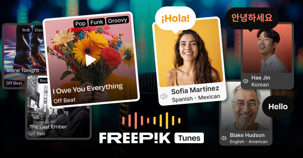 Freepik AI Voice Generator website