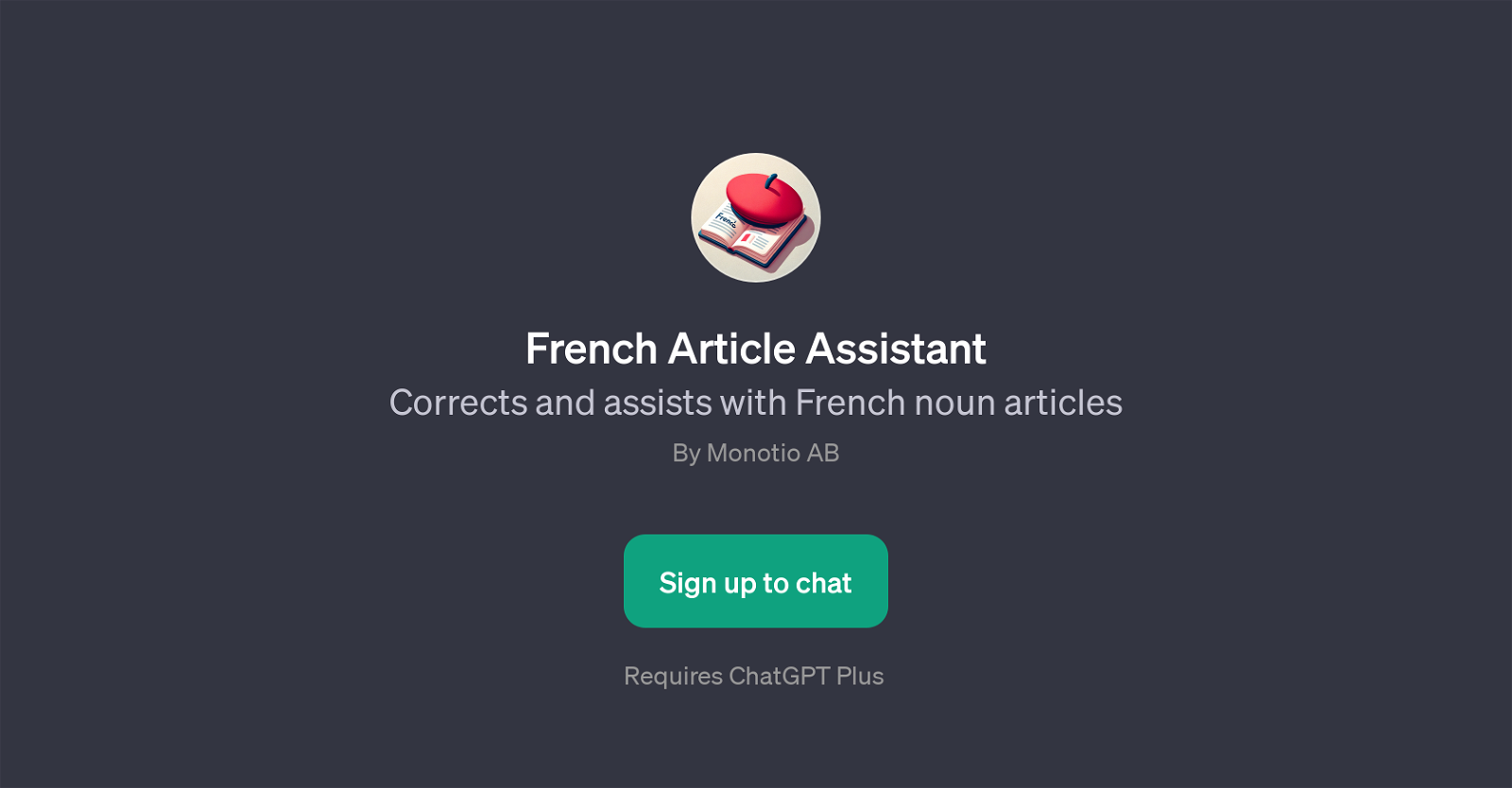 French Article Assistant website
