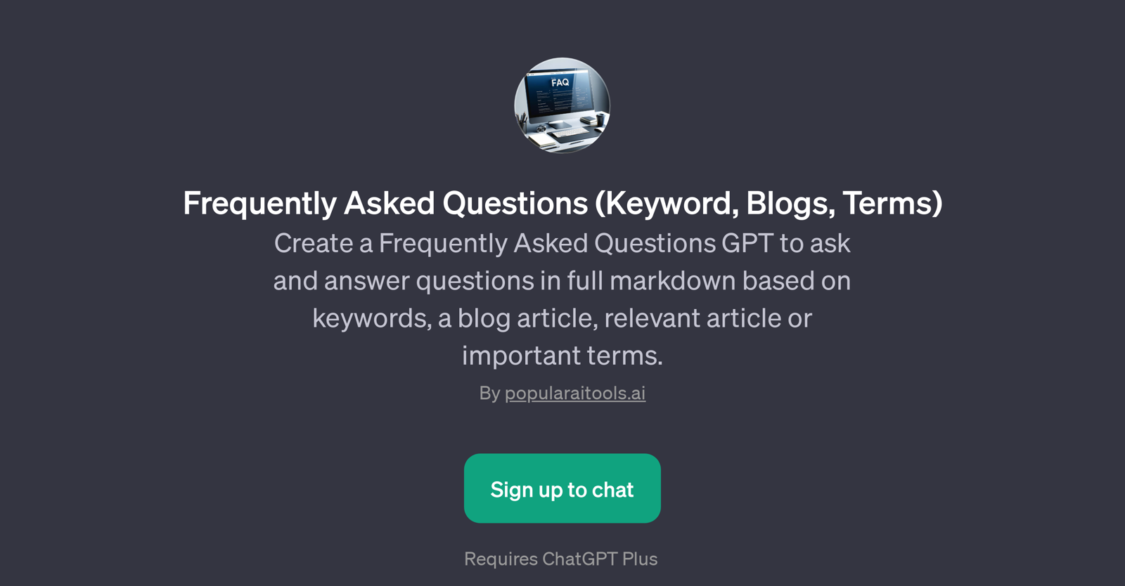 Frequently Asked Questions (Keyword, Blogs, Terms) GPT website