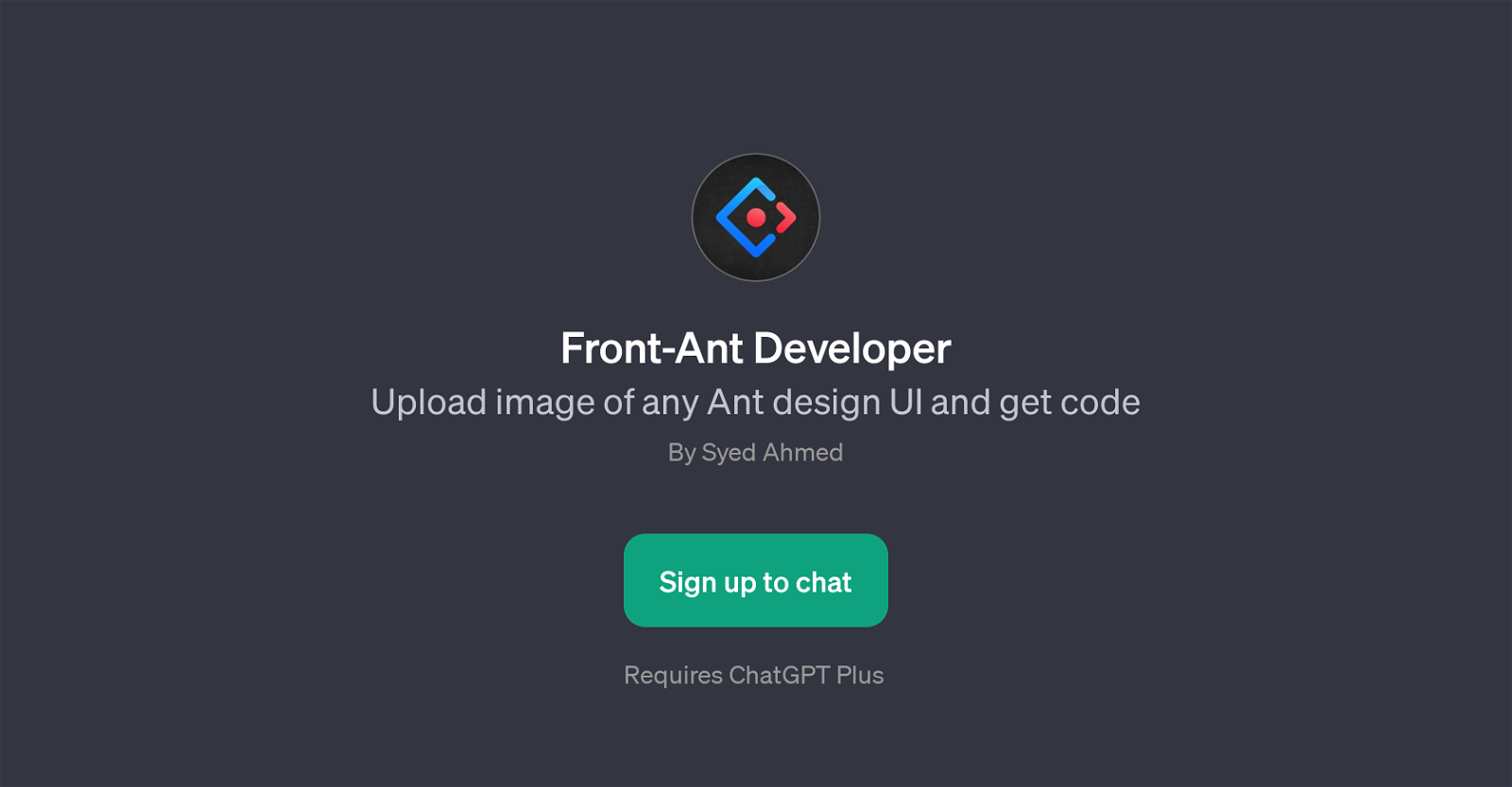 Front-Ant Developer GPT website