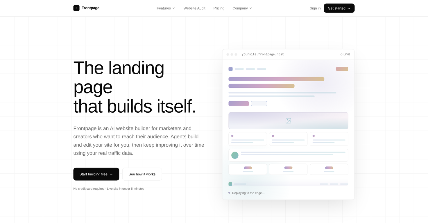 Frontpage website