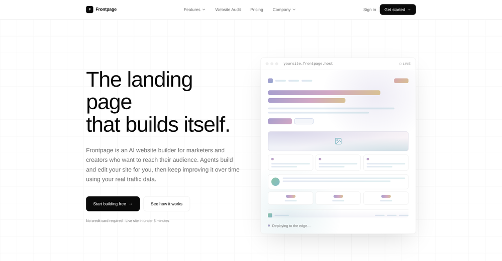 Frontpage website