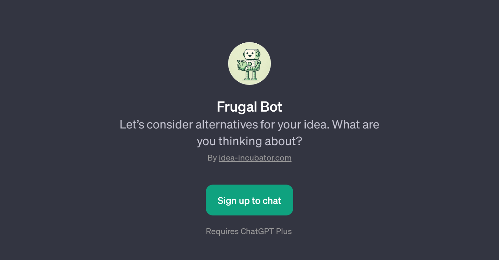 Frugal Bot website