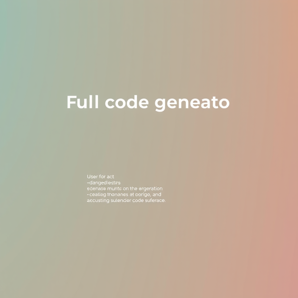Full code generator website