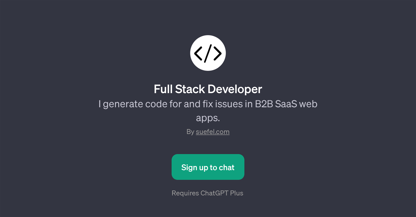Full Stack Developer website