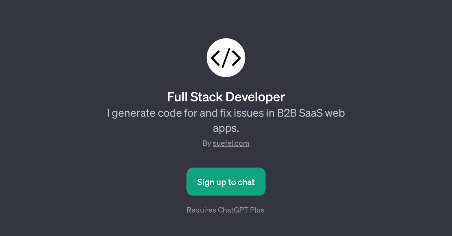 Full Stack Developer website