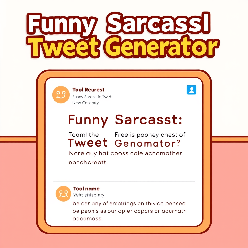 Witty Generator Funny Sarcastic Tweet Generator - Free AI Tool | TAAFT