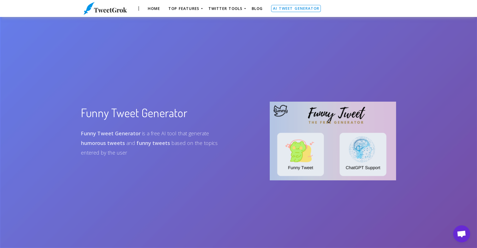 Funny Tweet Generator website