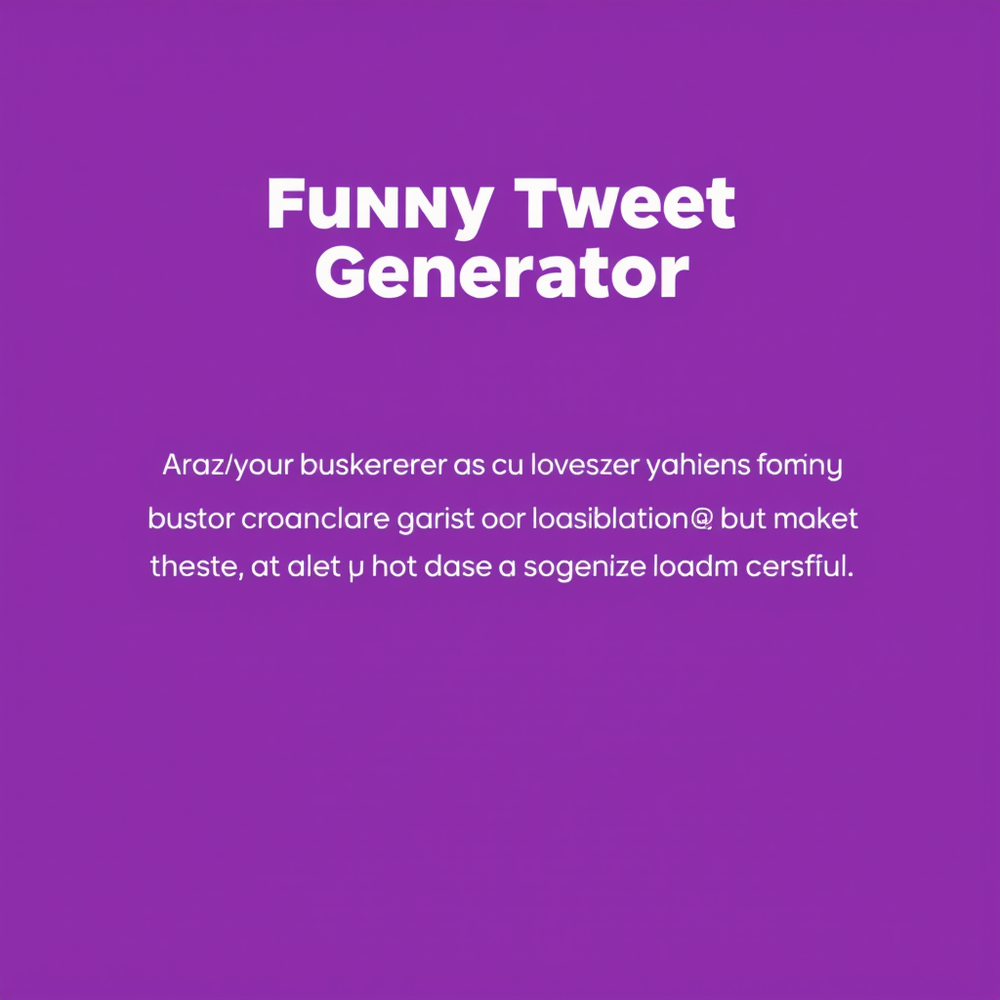 Funny Tweet Generator website