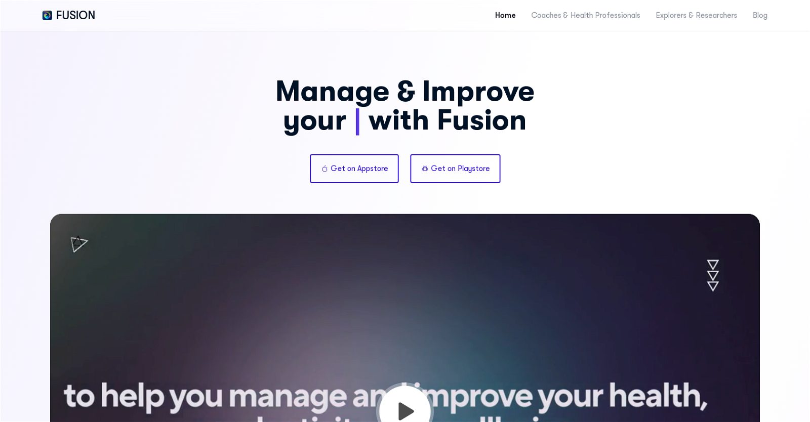 Fusion App website