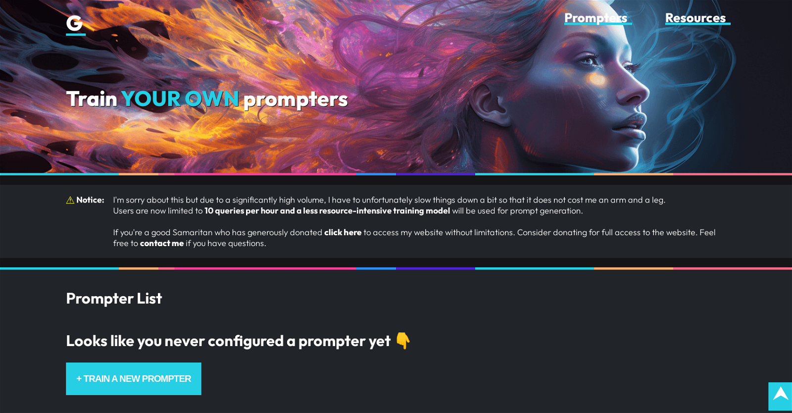 G-Prompter website