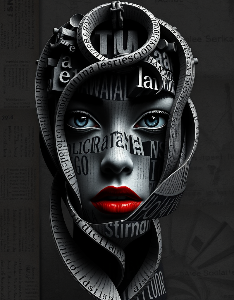 a-mesmerizing-figure-crafted-from-words-and-letters generated image