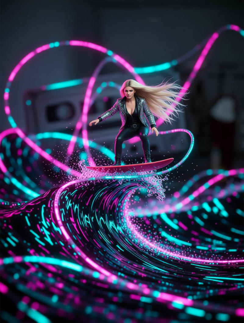 analog-escape-synthwave-tape-surf generated image