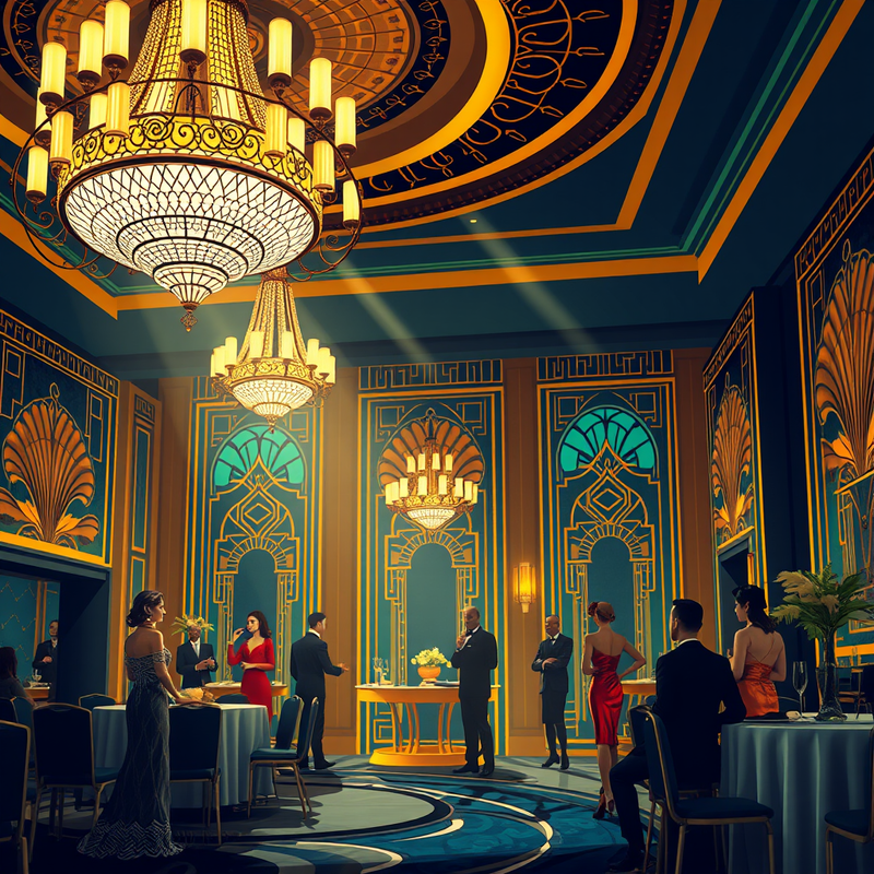 art-deco-popular-design-style-of-the-1920s-and-30s generated image