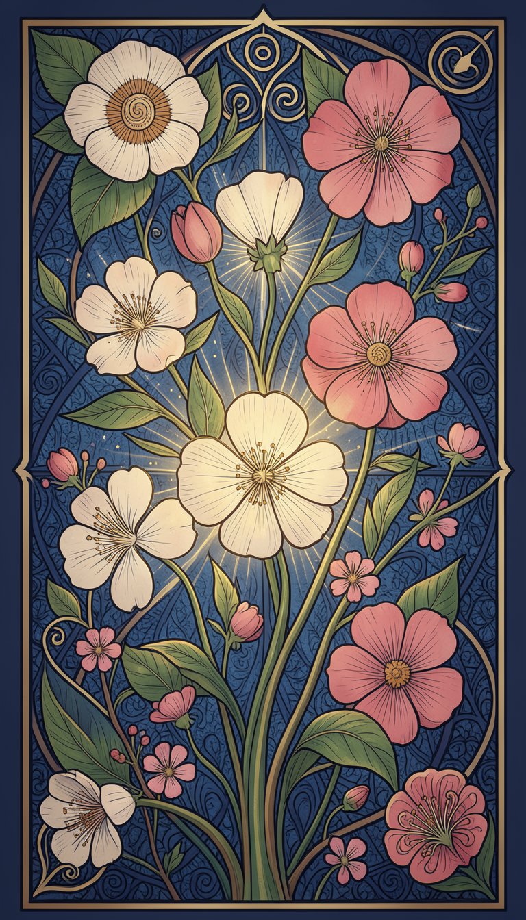 art-nouveau-botanical generated image