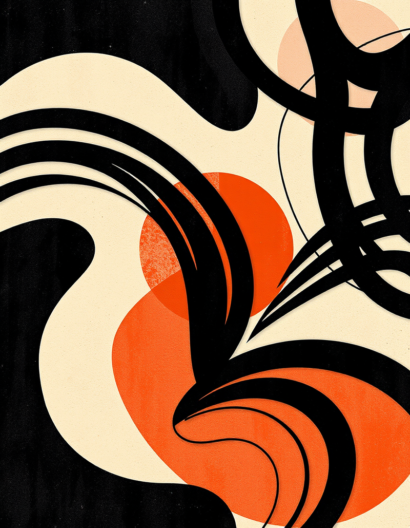 black-abstract-stripes generated image