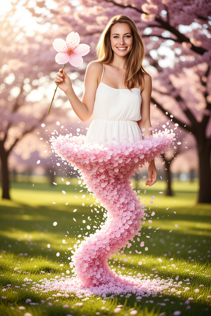 blooming-into-springlight generated image