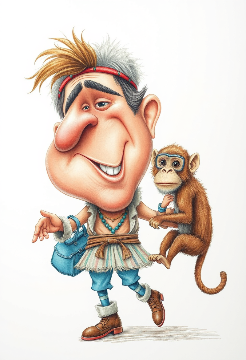 caricatures-pencil-drawing generated image