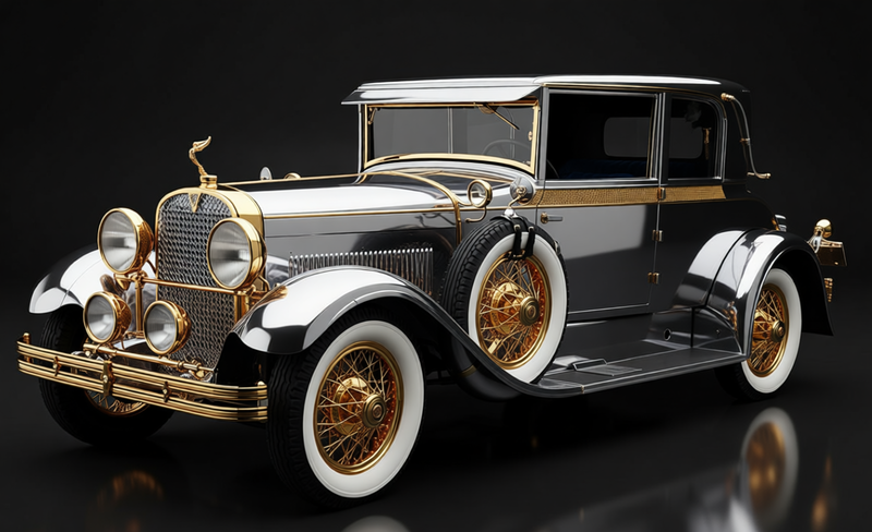 chrome-gold-figurine generated image