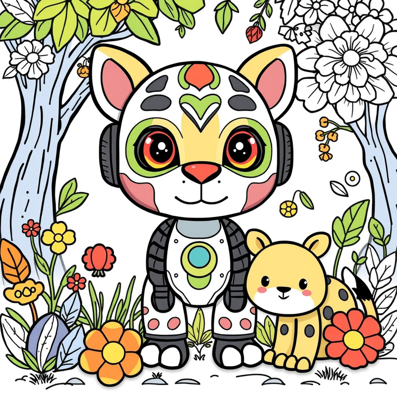 color-book-generator-robot generated image