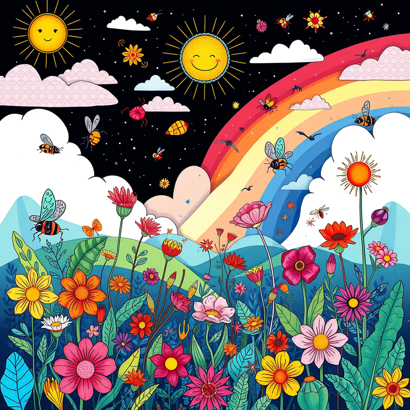 colourful-pen-art generated image