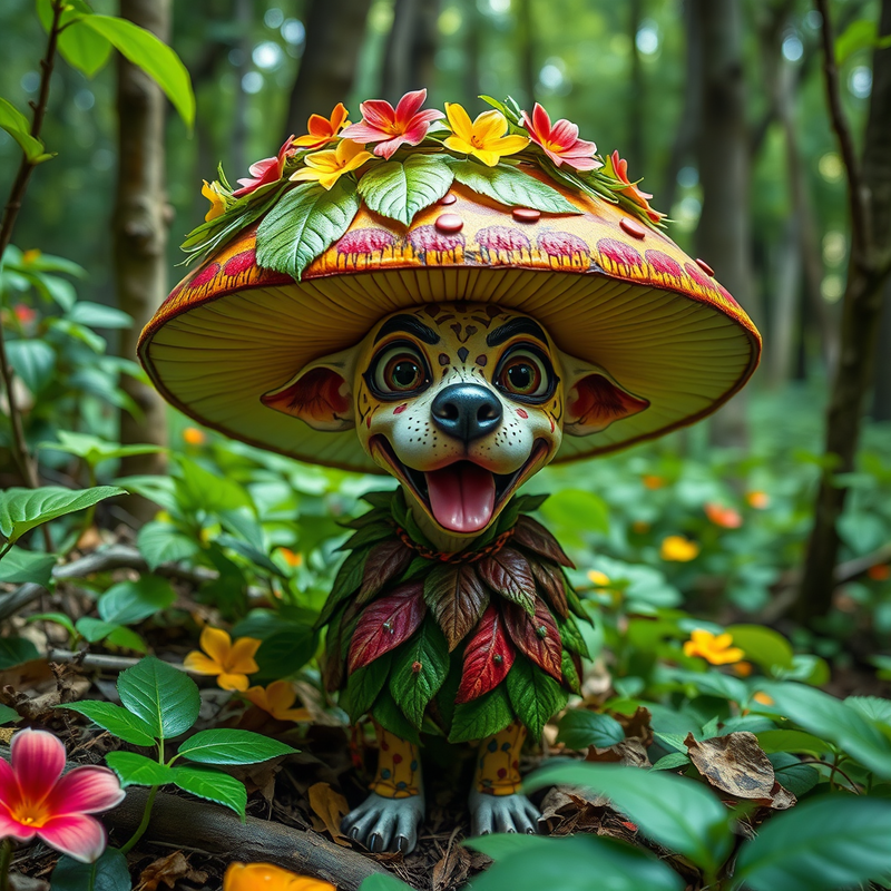 crazy-mushroom-style generated image