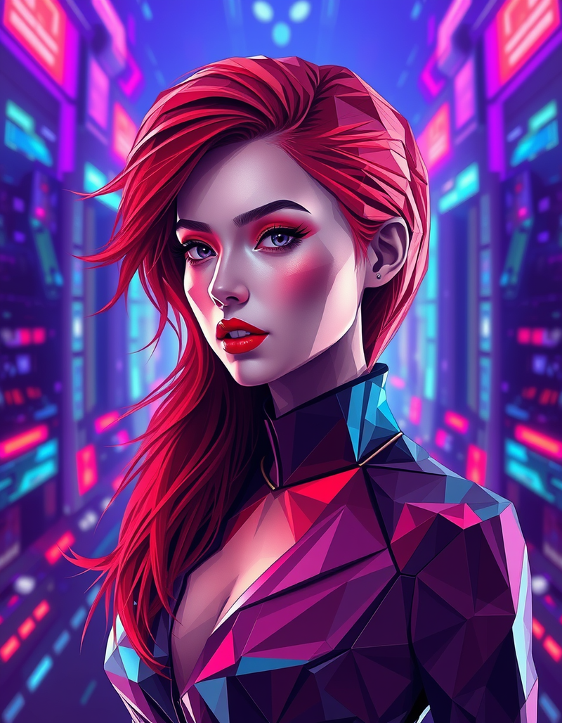 futuristic-geometric-essence-a-3d-gradient-portrait generated image