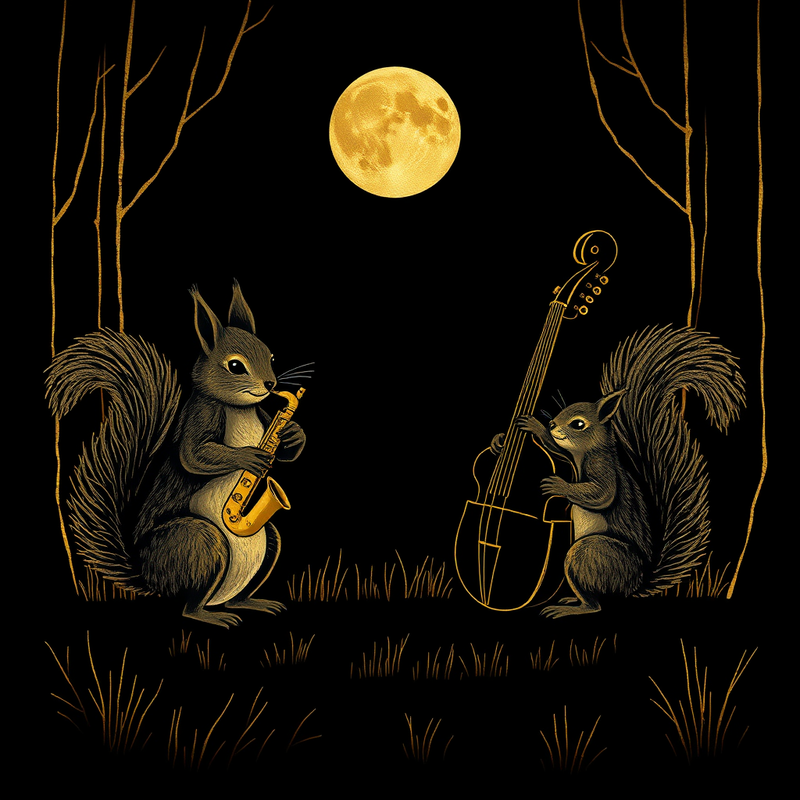 golden-line-art generated image