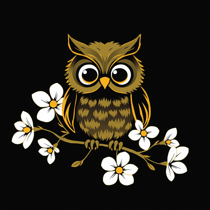 golden-line-art generated image