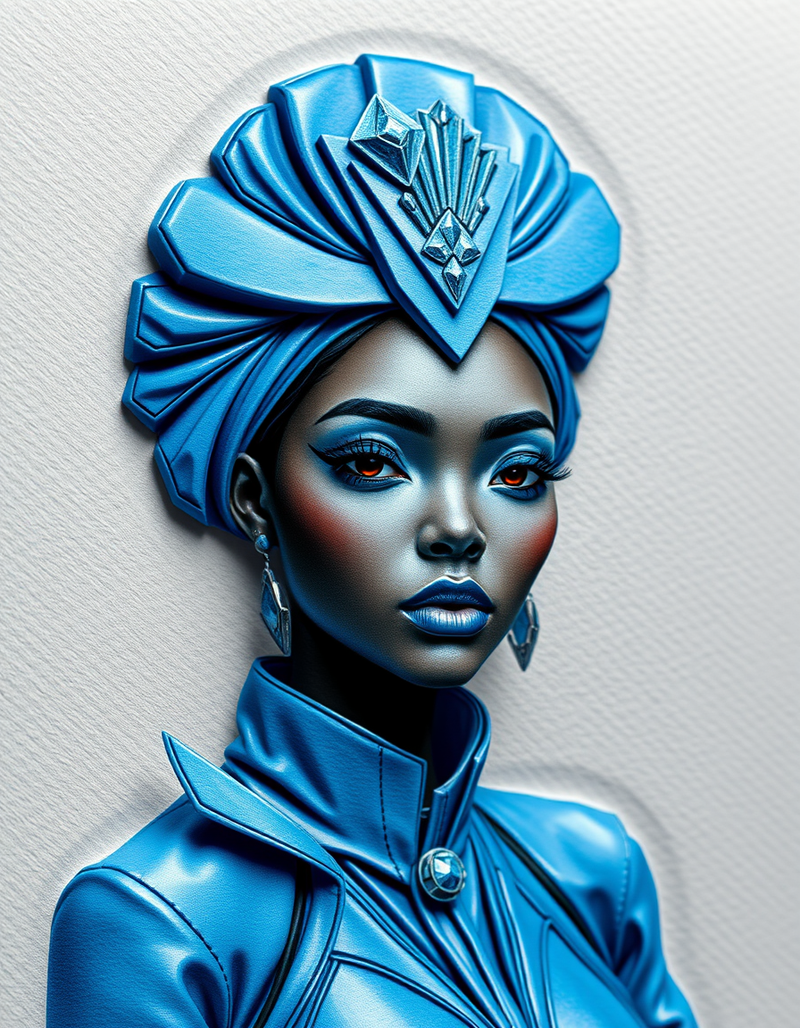 hyperrealistic-embossed-art generated image