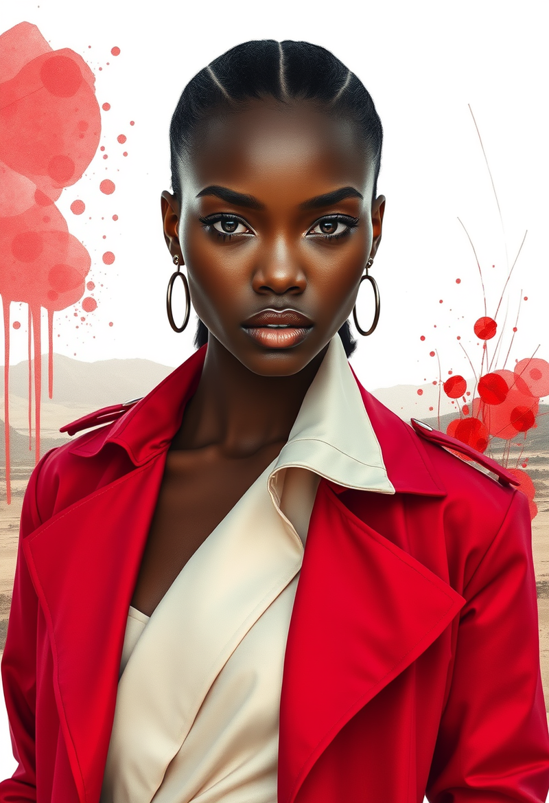 hyperrealistic-portrait-with-artistic-illustration generated image