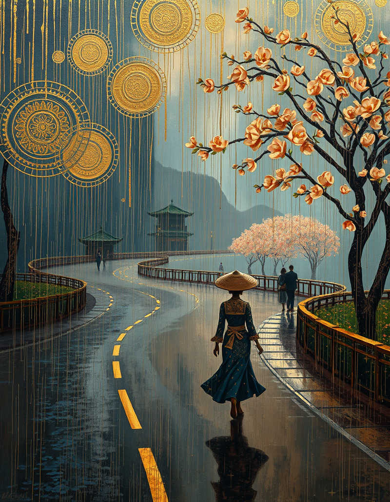 mesmerizing-impasto-oil-painting-with-klimt-inspired-elegance generated image