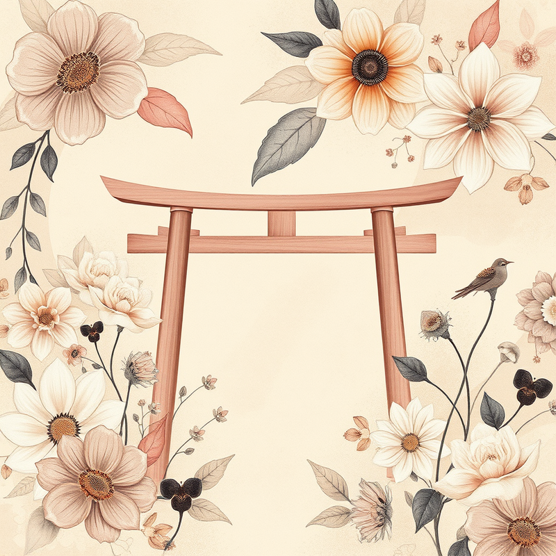 muted-floral-abstract-design generated image