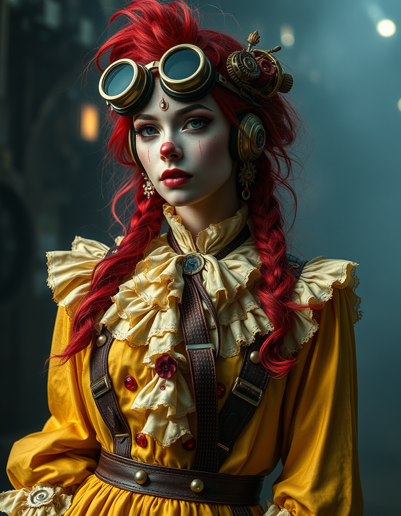 nkcp-steampunk-aesthetic-description-victorian-era-fashion-mixed-with-futuristic-mechanical-elements-like-gears-goggles-and-airships-the-color-palette-often-involves-brass-copper-and-leather-with-foggy-industrial-lighting generated image