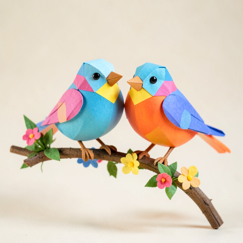 origami-style generated image